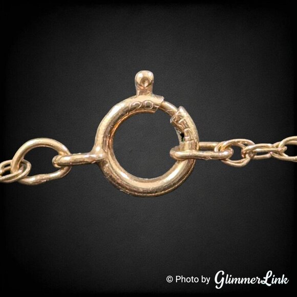 Vintage Stamper SBHG 10K Heart Leaf Dainty Pendant & Gold Filled Chain - Picture 10 of 11
